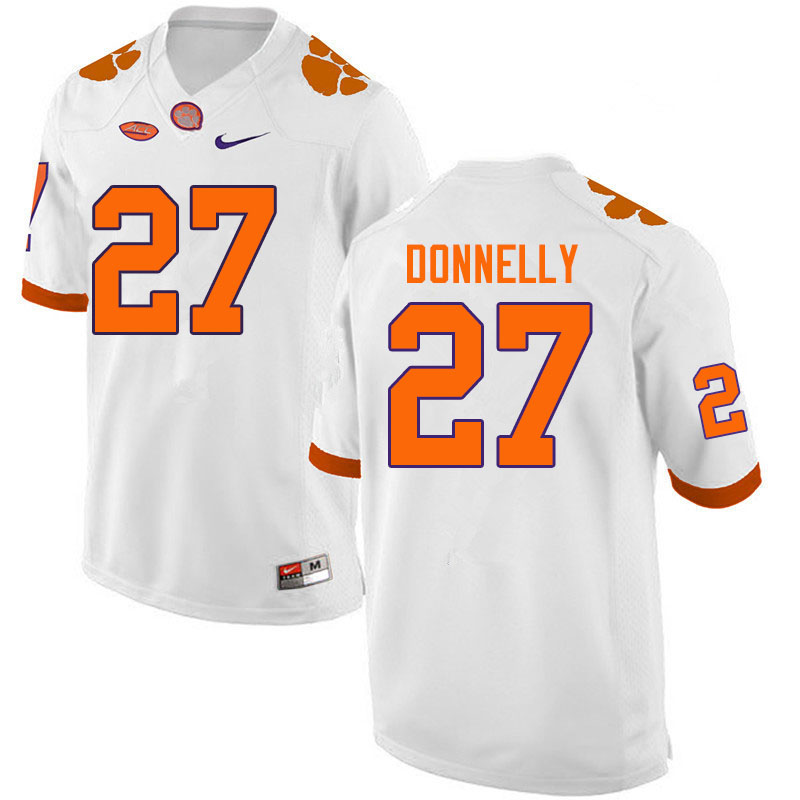 Men #27 Carson Donnelly Clemson Tigers College Football Jerseys Sale-White - Click Image to Close